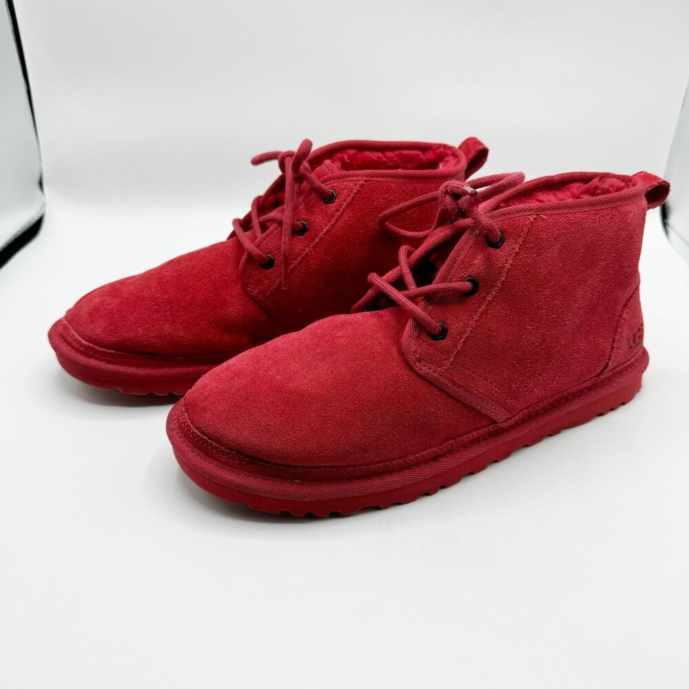 UGG Mens Neumel Chukka Ankle Boot 3236 Samba Red Suede Mens 9 - Picture 2 of 9